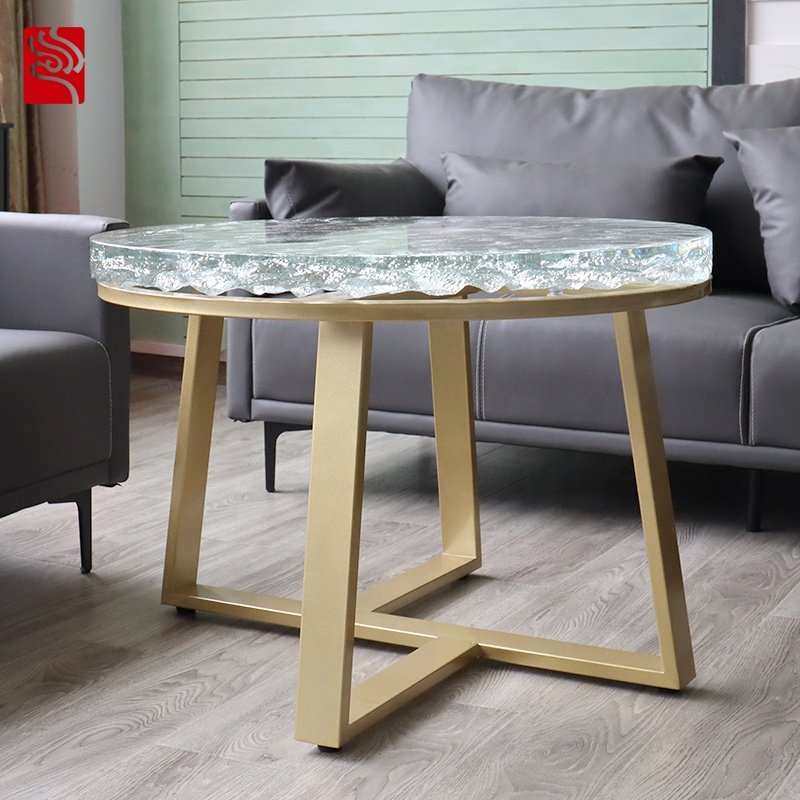 Customization Luxury Modern Crystal Glass Table Glass Coffee Table For Home And Hotel Decor