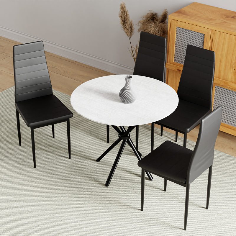 Dining Tables Promotion Dining Room Set With 4 Chair Best Seller Glass Table Chair Set