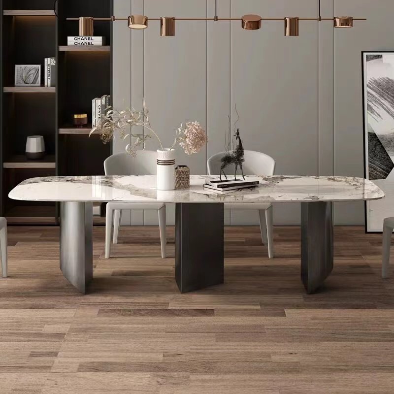 Large dining table chair set modern furniture dining room set for 12 persons