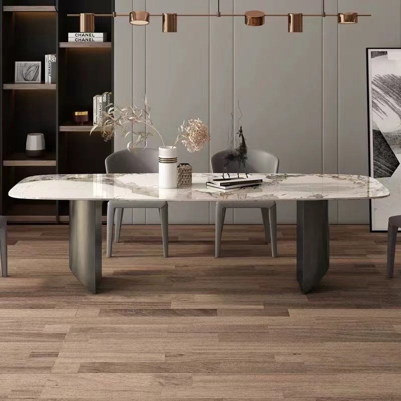 Large dining table chair set modern furniture dining room set for 12 persons