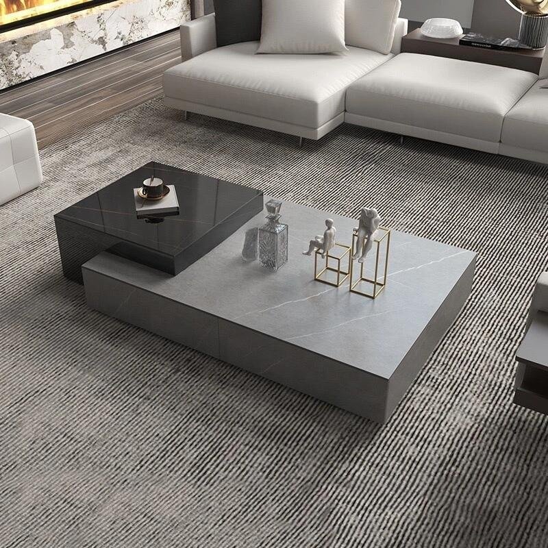 Modern Hotel Tables Minimalism Factory Wholesale Price One-stop Solution Square Side Table Stone Side Table Hotel Apartments