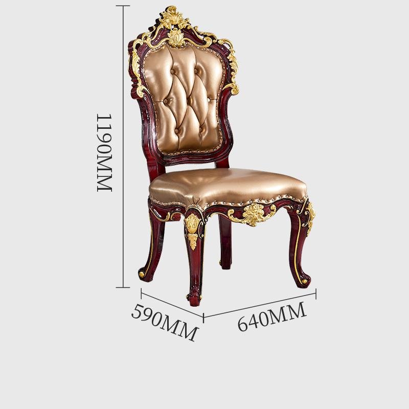 European Table American Solid Wood Red Sandalwood Gold Long Table Marble Dining Table Set