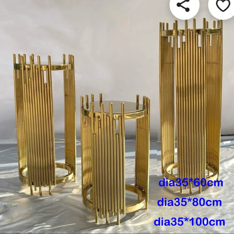 in stock Commercial party events led light stainless steel pvc bar counter RTS gold bar table Wedding decoration wine cabinet