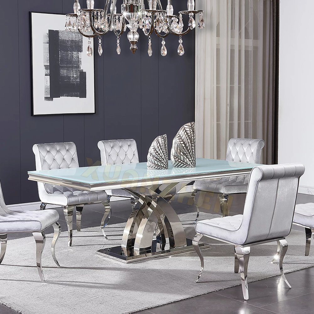 Living room furniture modern dining table set 6 seater marble dining table luxury dining tables