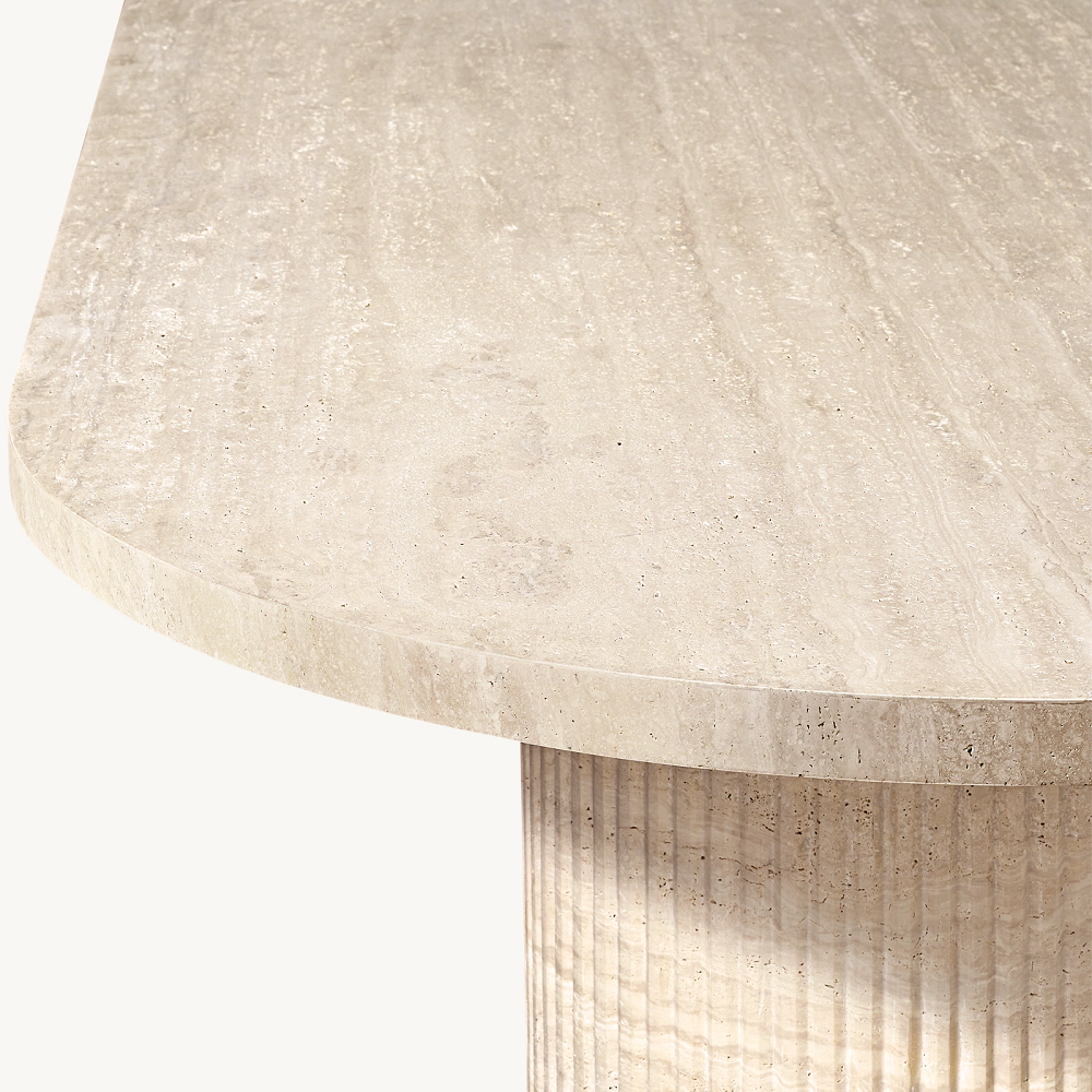 Luxury Byron Design Table Dining Room Furniture Travertine Marble Dining Tables