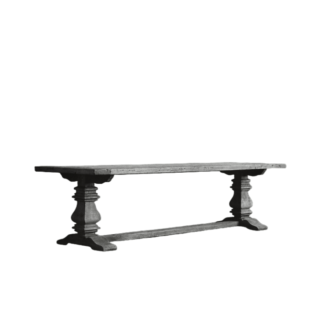 Classic Rectangle Wooden Dining Table Set Solid Wood Extensible Furniture for Home or Hotel for Wedding or Restaurant Use