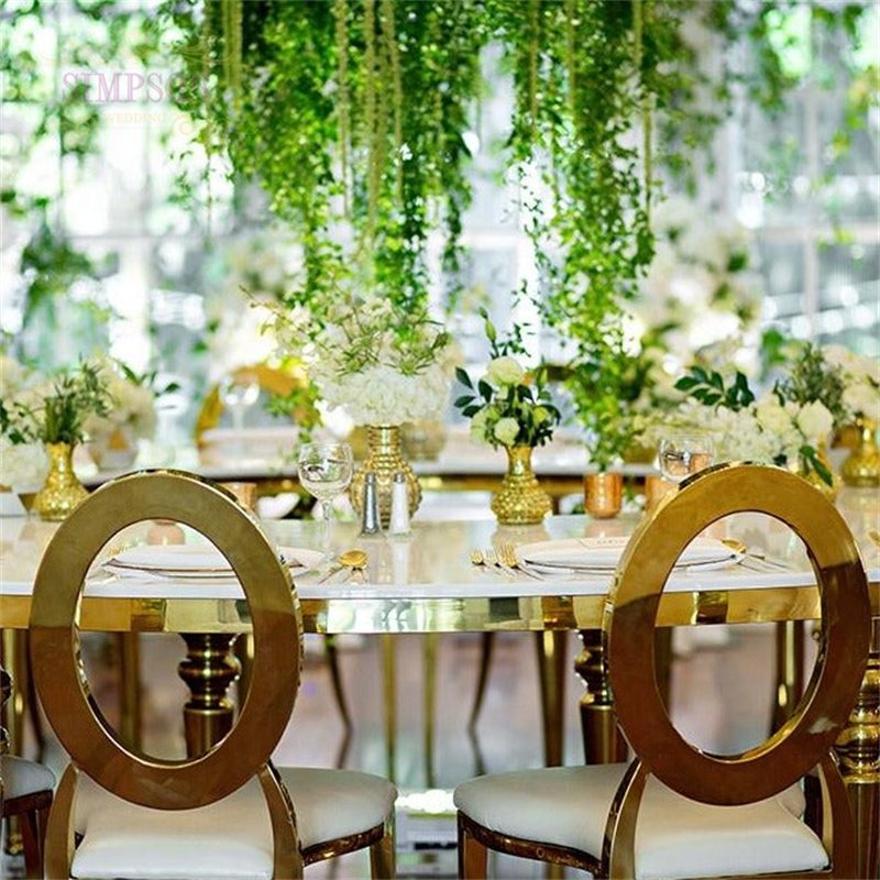 White Mdf Top S Shape Half Moon Wedding Table Dinning Table