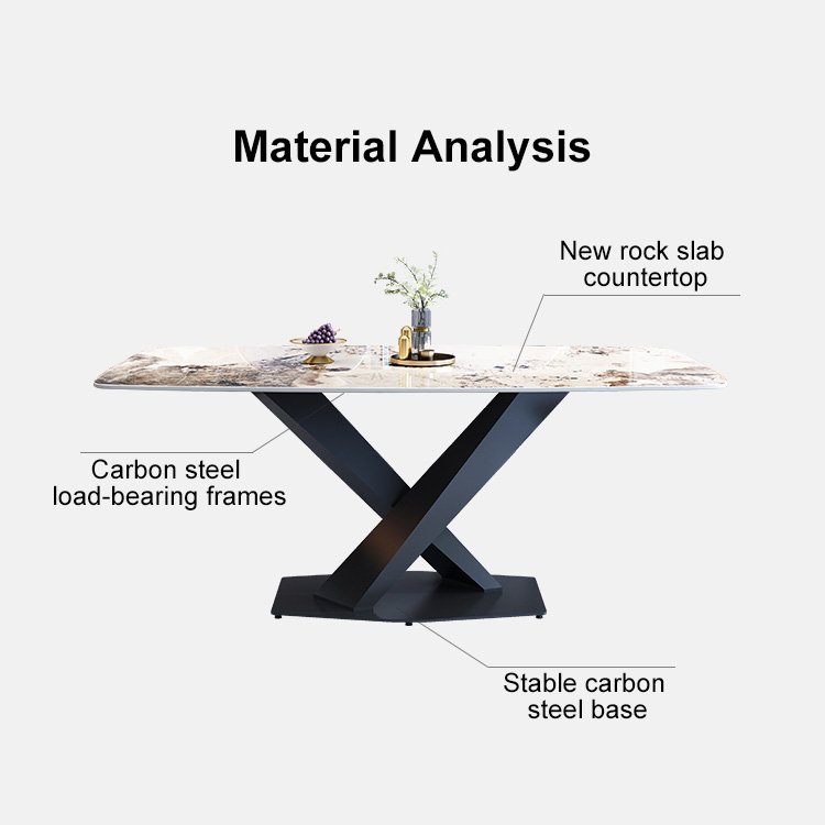 Hot Sale Customizable New Luxury Modern Dining Room Home Furniture 6 Dining Chairs Marble Dining Table Set