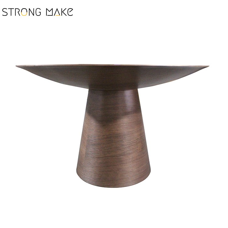 Japanese Contemporary Luxury Home Dining Room Furniture Set Dinner 90cm Solid Wood 8 Person Round Walnut Dining Table