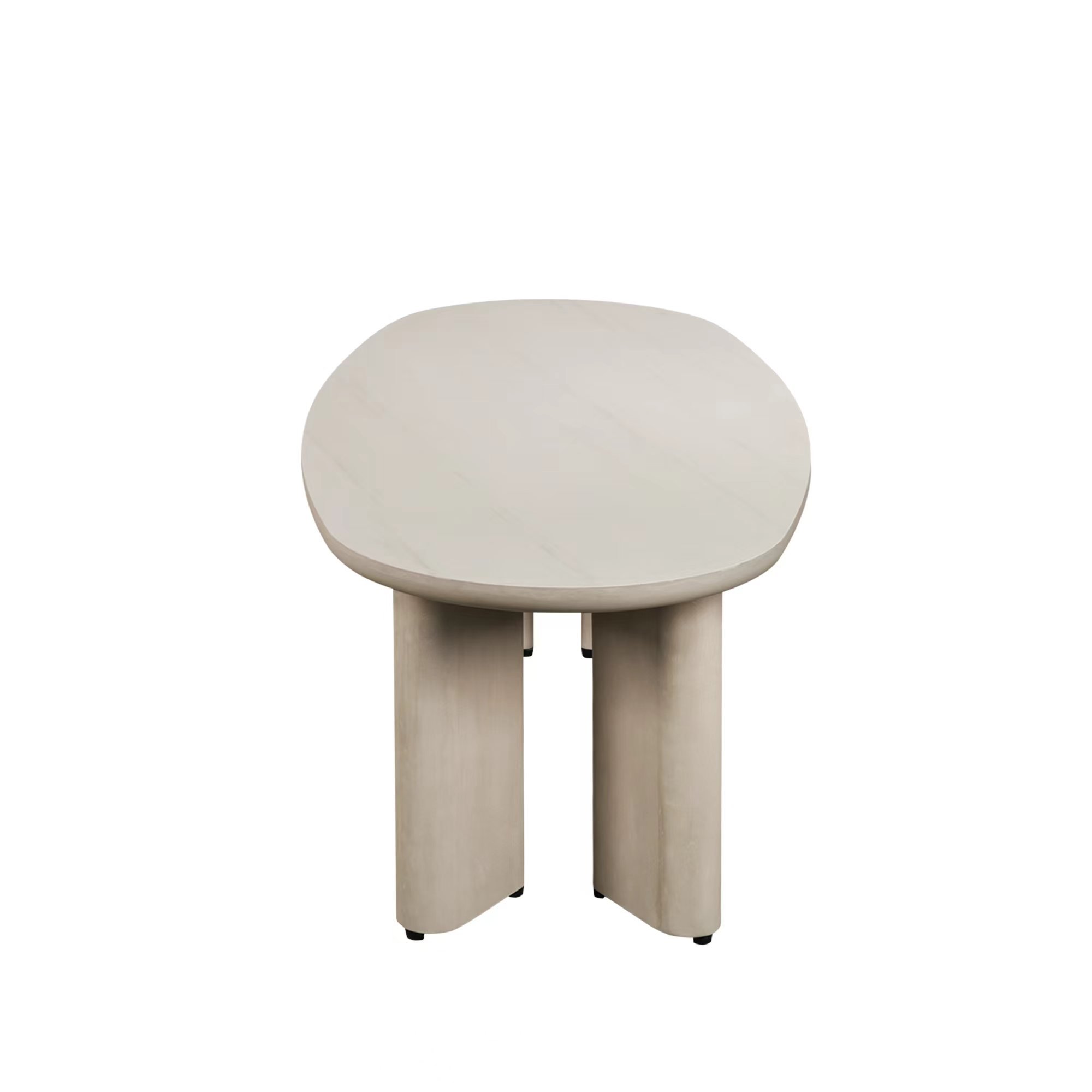 Factory Price Cement Finish Rock Table Cement Dining Sintered Stone Table Modern Oval Tables