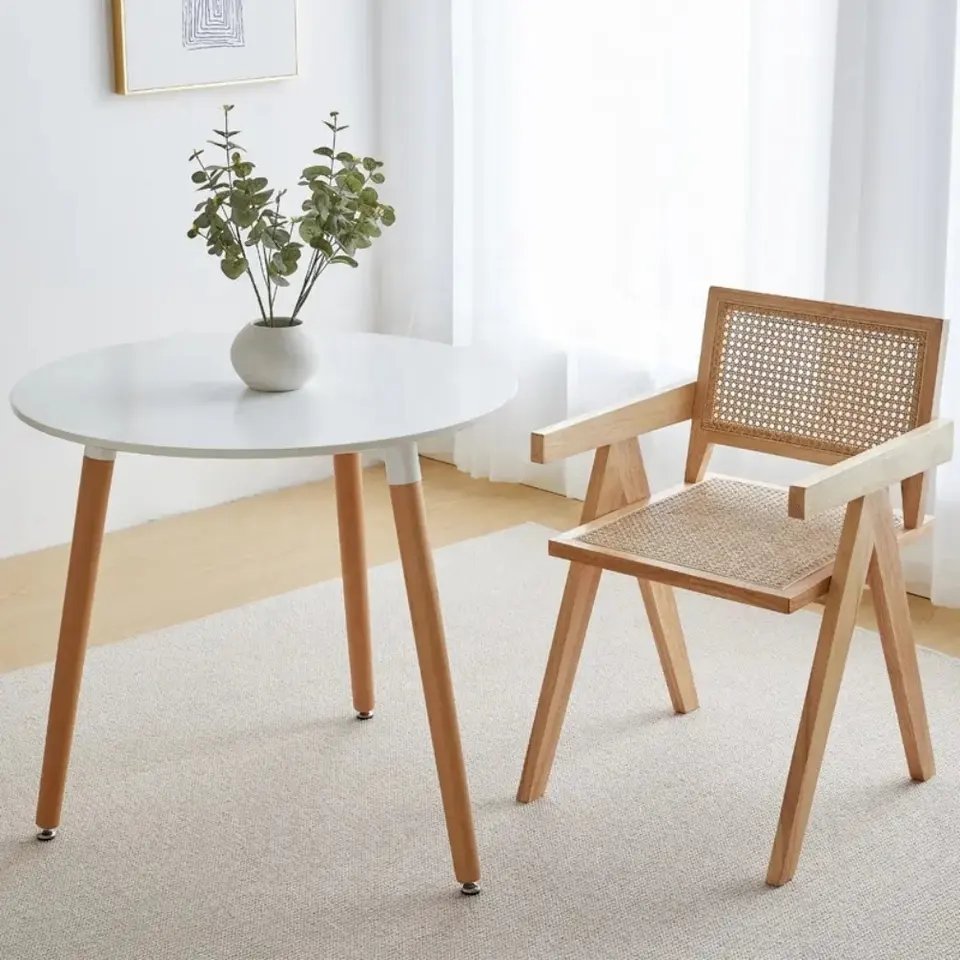 Wooden Dining Table Set Modern White Coffee Table MDF Coffee Tables