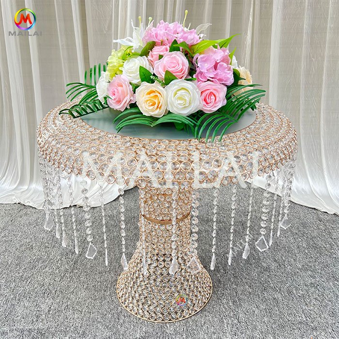 High Brightness Crystal Center Dessert Stand Wedding Cake Decorative Table Crystal Table
