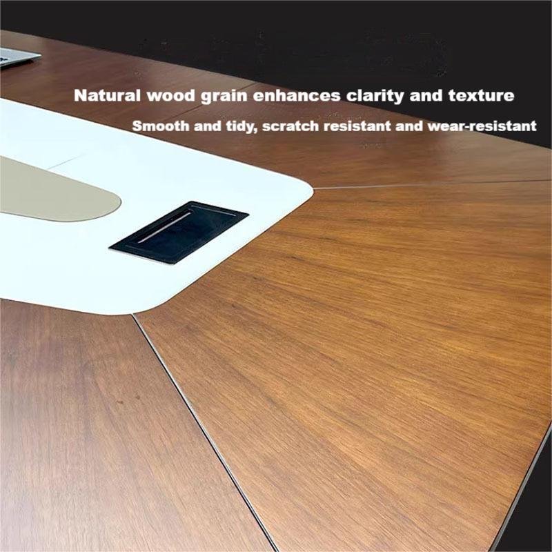 Luxury Solid Wood Office Conference Table Fashion Design Modern Large Plate-Type Long Desks For Meeting Room