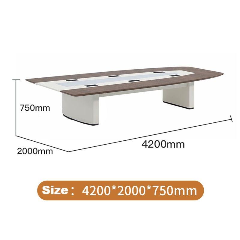 Luxury Solid Wood Office Conference Table Fashion Design Modern Large Plate-Type Long Desks For Meeting Room