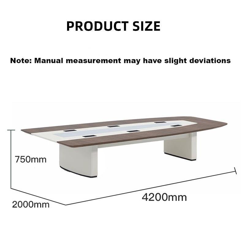 Luxury Solid Wood Office Conference Table Fashion Design Modern Large Plate-Type Long Desks For Meeting Room