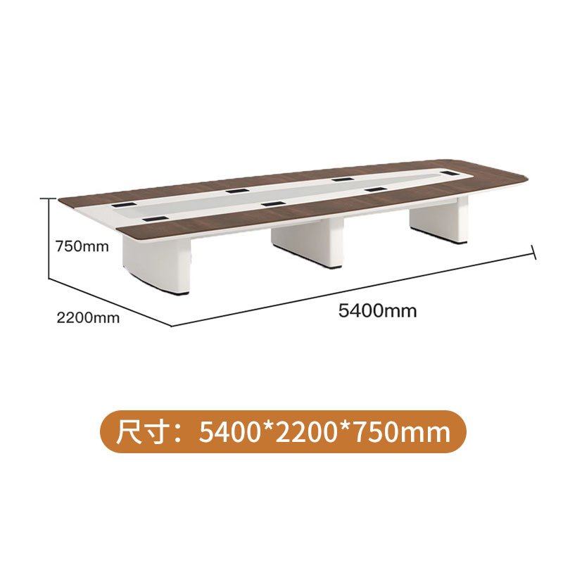 Luxury Solid Wood Office Conference Table Fashion Design Modern Large Plate-Type Long Desks For Meeting Room