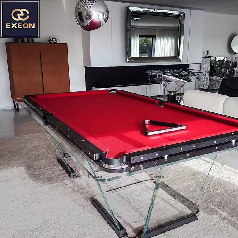 American Luxury Entertainment Home Home Villa Interior Design Luxury Crystal Glass Standard leisure Pool Table