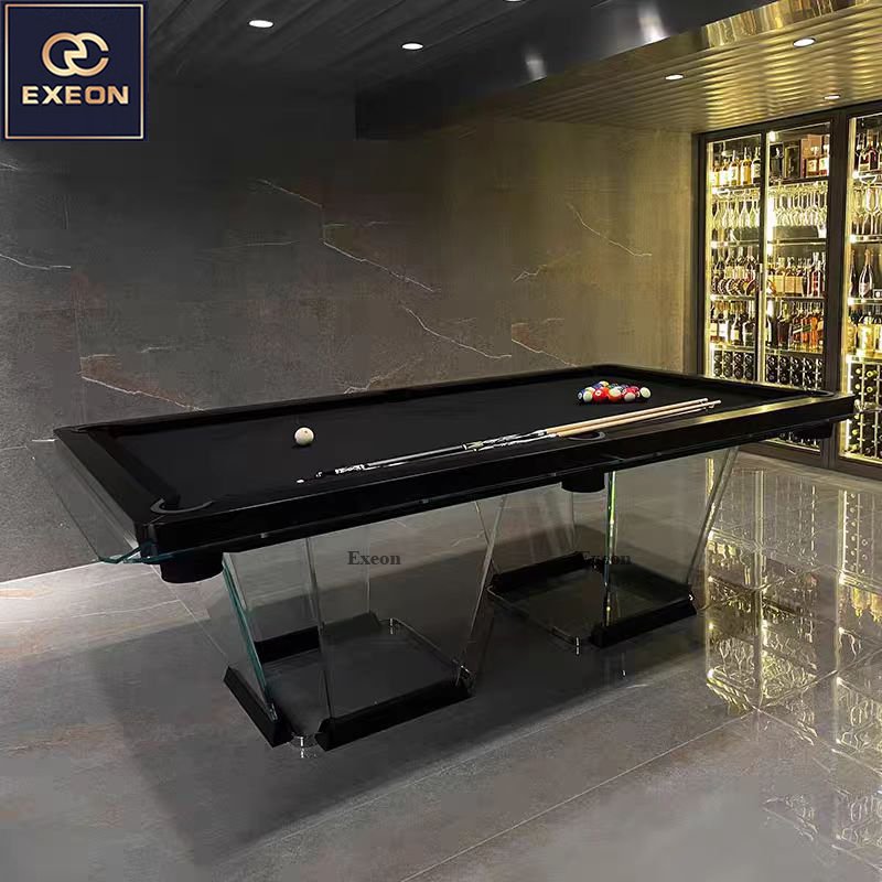 American Luxury Entertainment Home Home Villa Interior Design Luxury Crystal Glass Standard leisure Pool Table