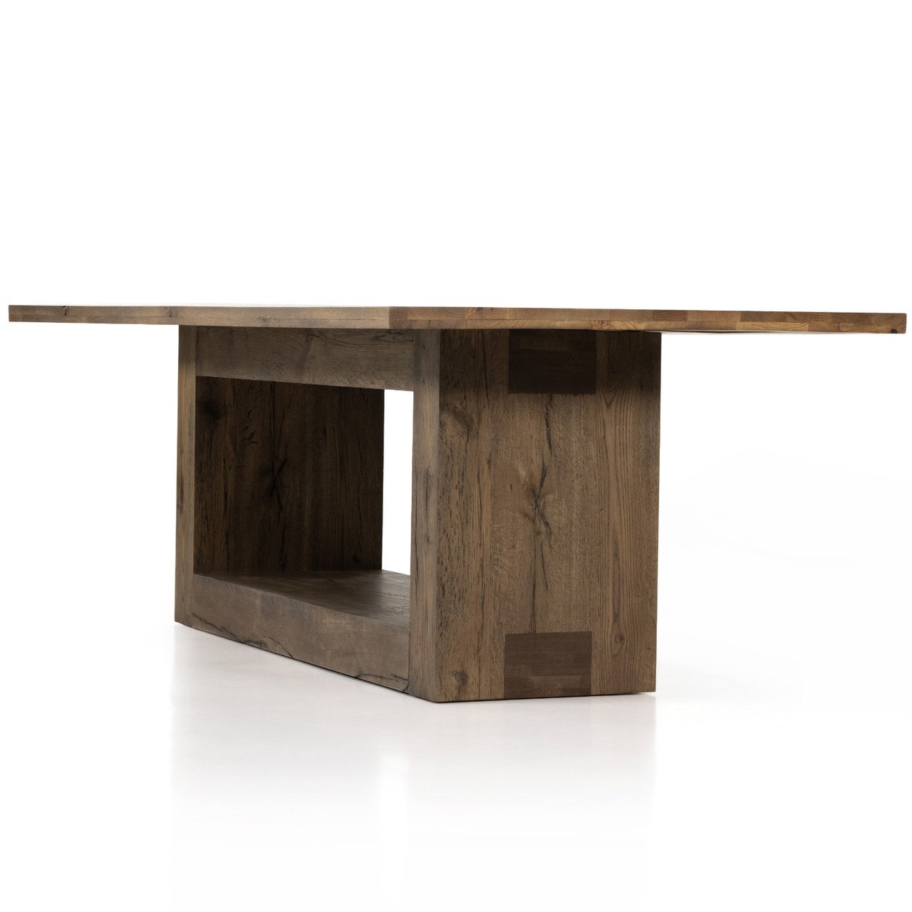 Modern Rectangle Wooden Teak Patio Table Outdoor Garden Furniture for Restaurant Hotel or Living Room or Park - Minetaza