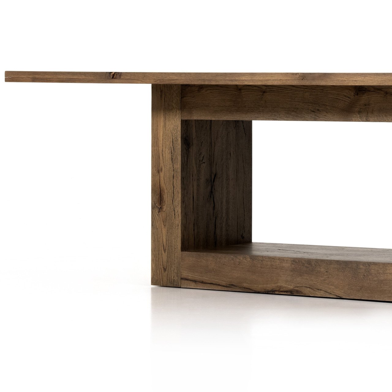 Modern Rectangle Wooden Teak Patio Table Outdoor Garden Furniture for Restaurant Hotel or Living Room or Park - Minetaza