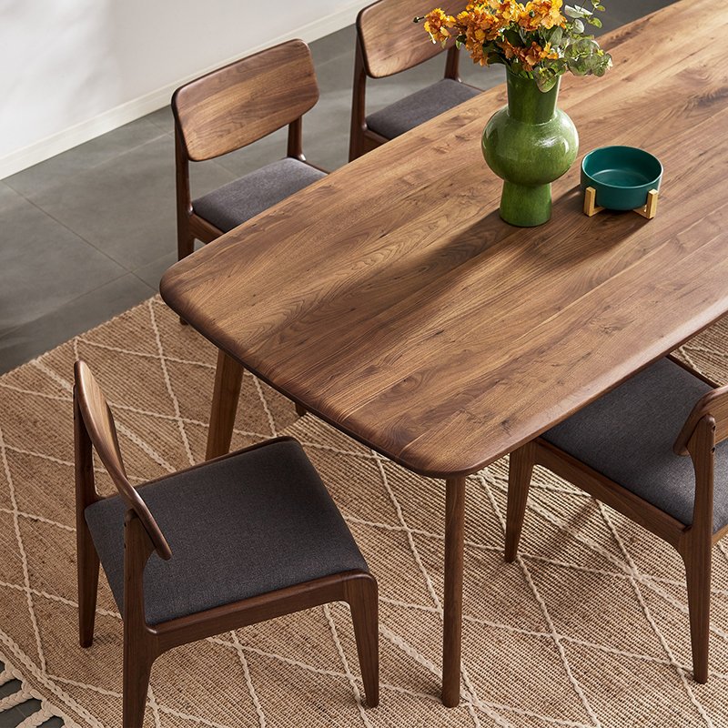 Solid wood dining table light luxury high-end modern simple dining table and chairs wooden dining table