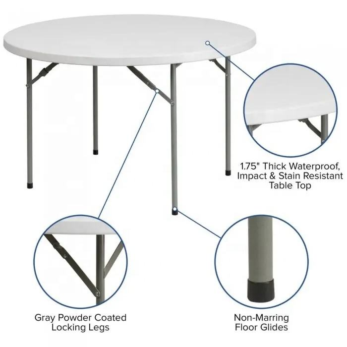 Rental Cheap Round Circle Folding Banquet Tables for Wedding Event Party