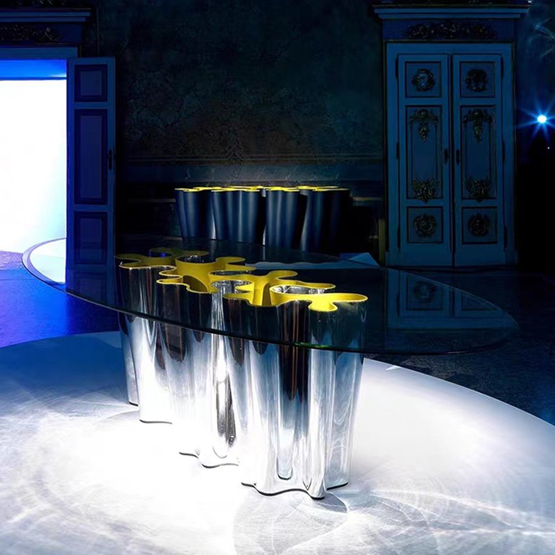 Italy light luxury round table large apartment living room simple modern design, modern luxury restaurant
