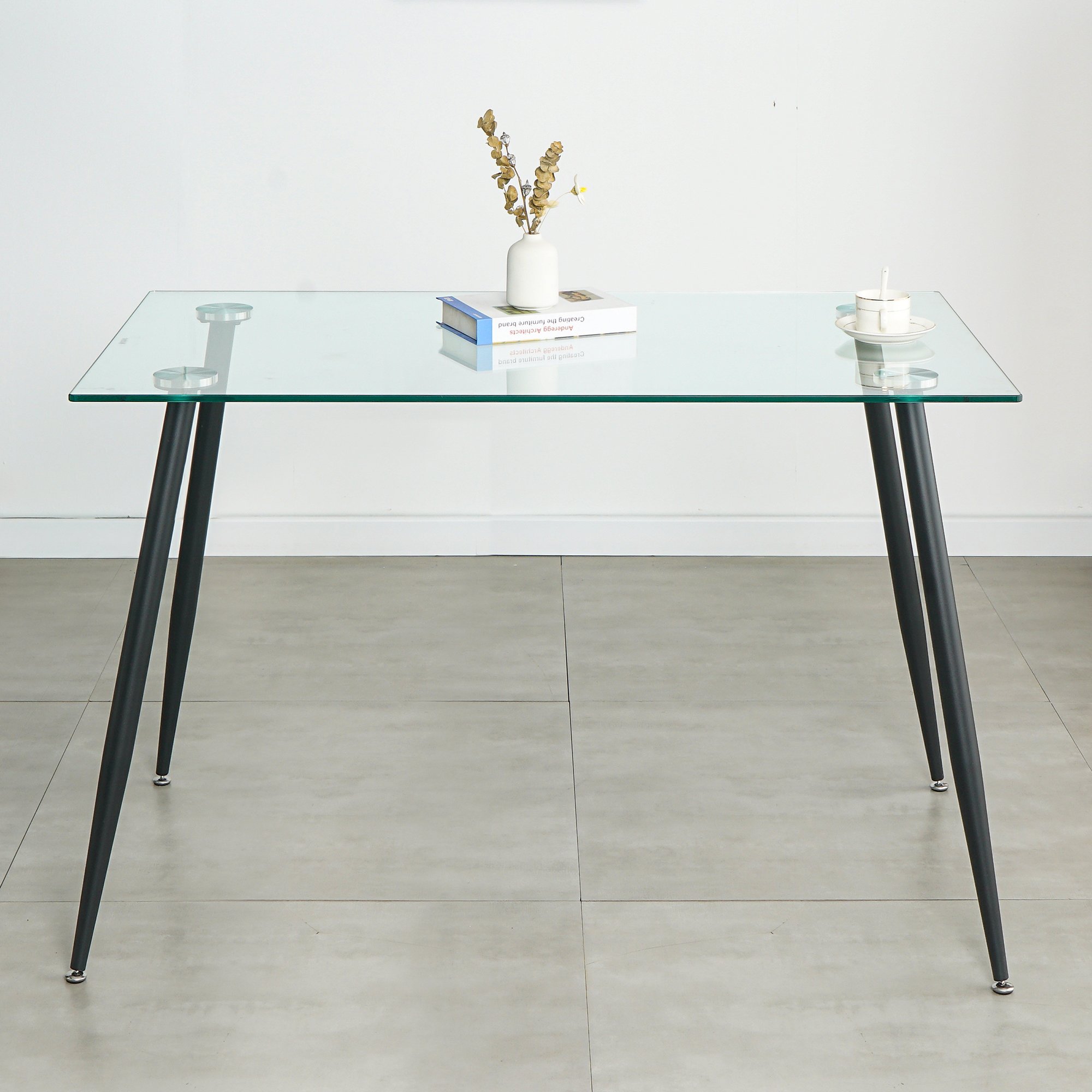 Nordic Modern Luxury Dining Room Sets Table And Chairs Glass Top Dining Tables For 6 seater