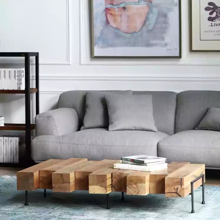 Pine Wooden Coffee Table High Quality Dining Table For Restaurant living Room Use Manufacturing In China