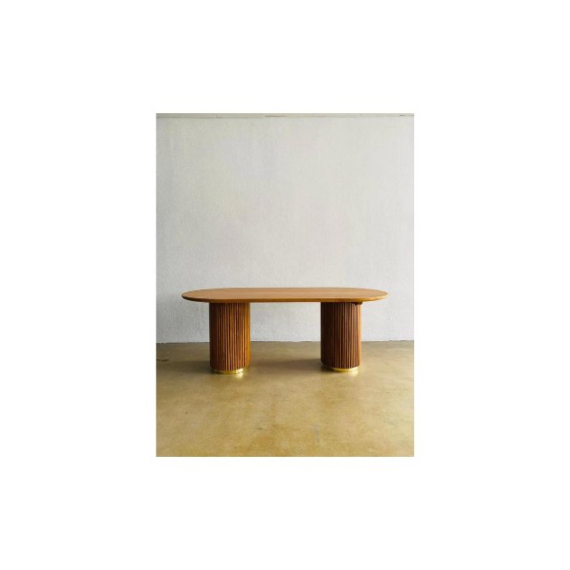 Araya Dining Table made of Solid Teak or Sungkai Wood, Various Marble, Various Wood Finishing size (P160 x W80 x H75cm)