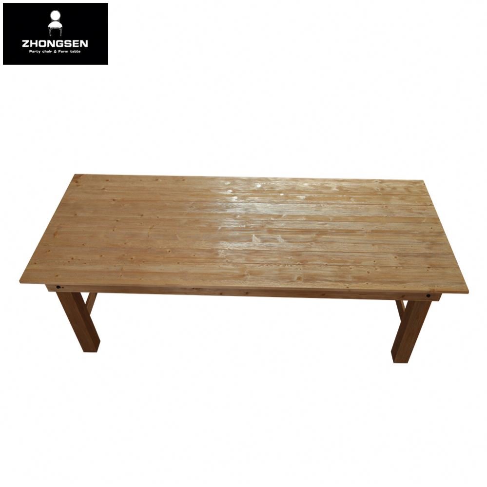 High Quality Best Sale Wooden Extension Rectangular Modern Elm Oak Beech Solid Wood Dining Farm Table