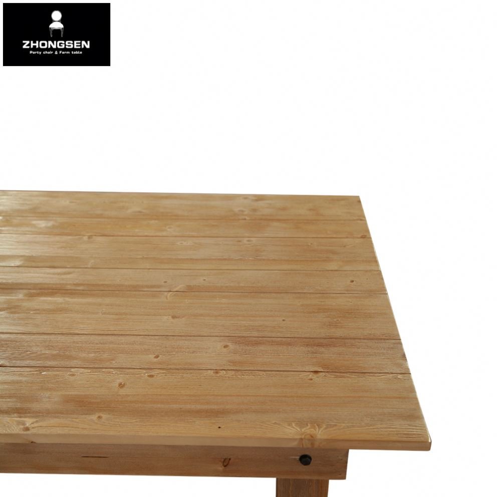 High Quality Best Sale Wooden Extension Rectangular Modern Elm Oak Beech Solid Wood Dining Farm Table
