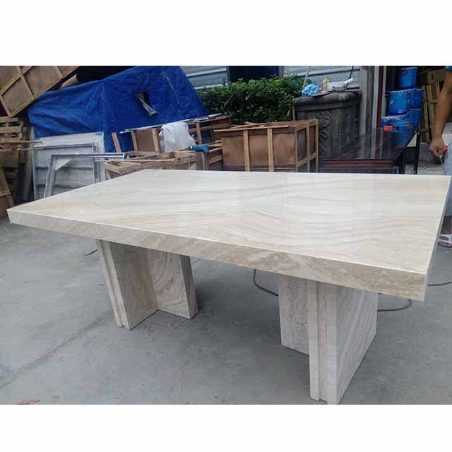Concrete Modern Accepted Customized Style Long Size Big Full Marble Waterproof Stone Surface Resin Painting Dining Table