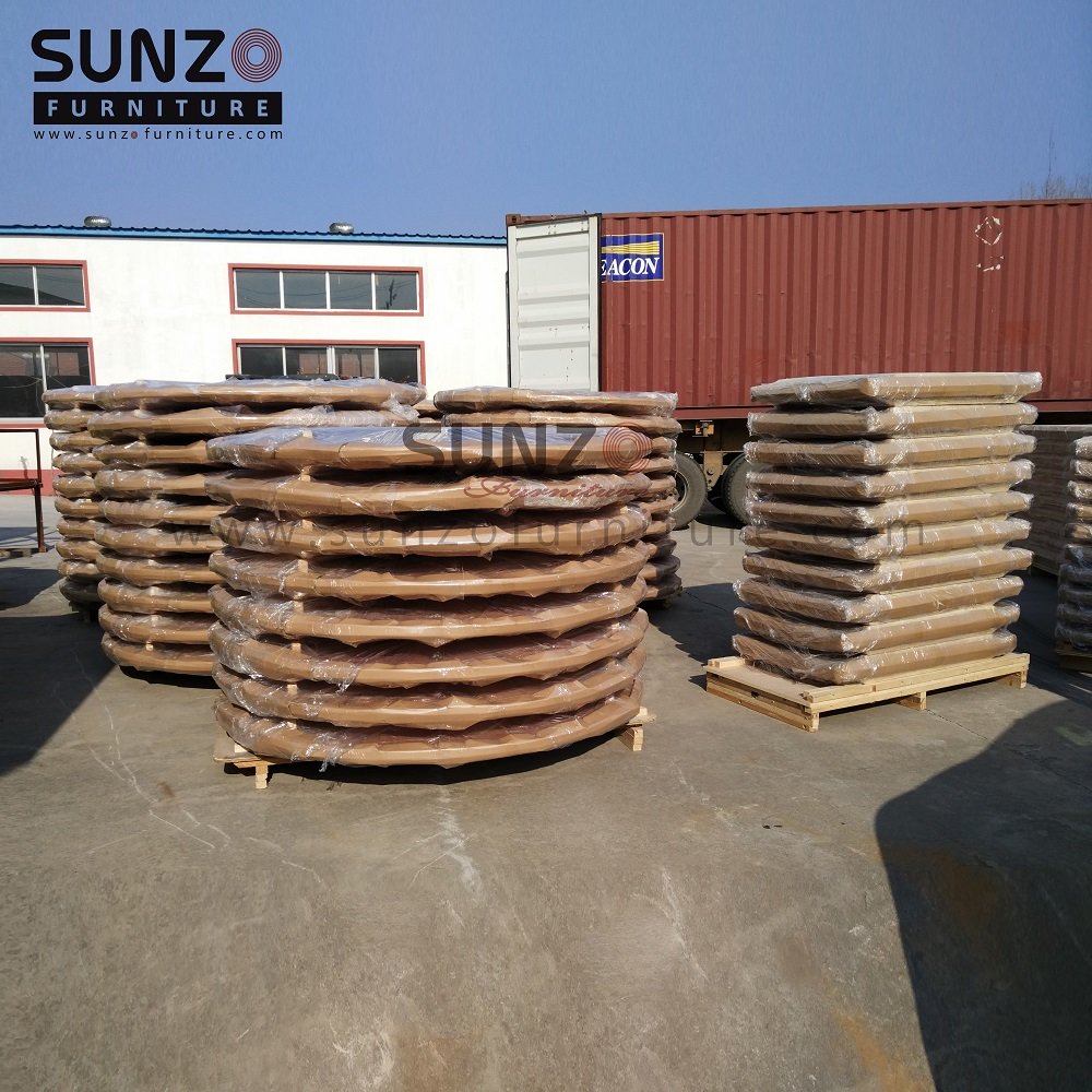 Sunzo Furniture 5FT Round Folding Wooden Used Banquet Tables