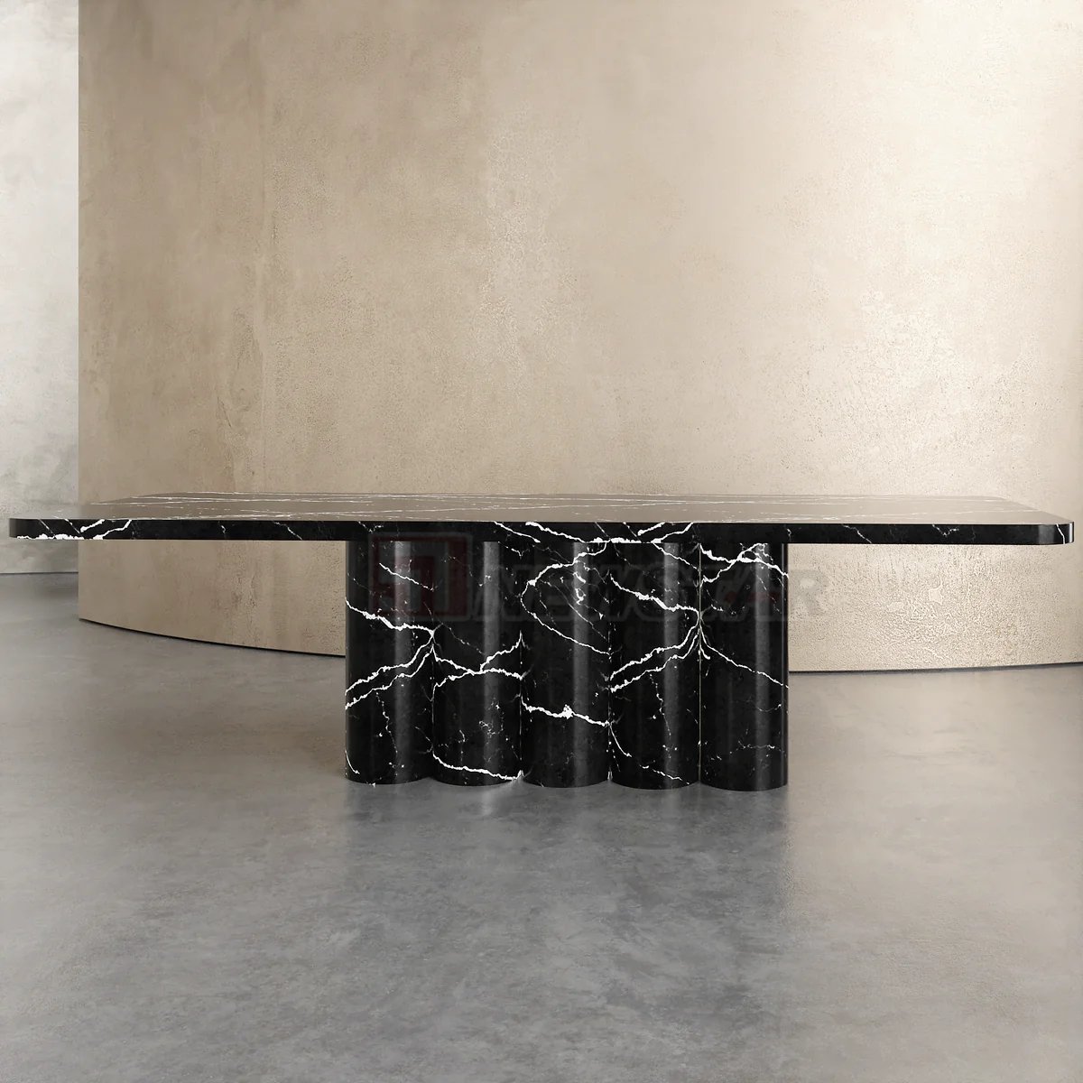 Newstar Nature Stone Luxury Dining Table Home Furniture Dining Room Restaurant Rectangle Marble Table Set