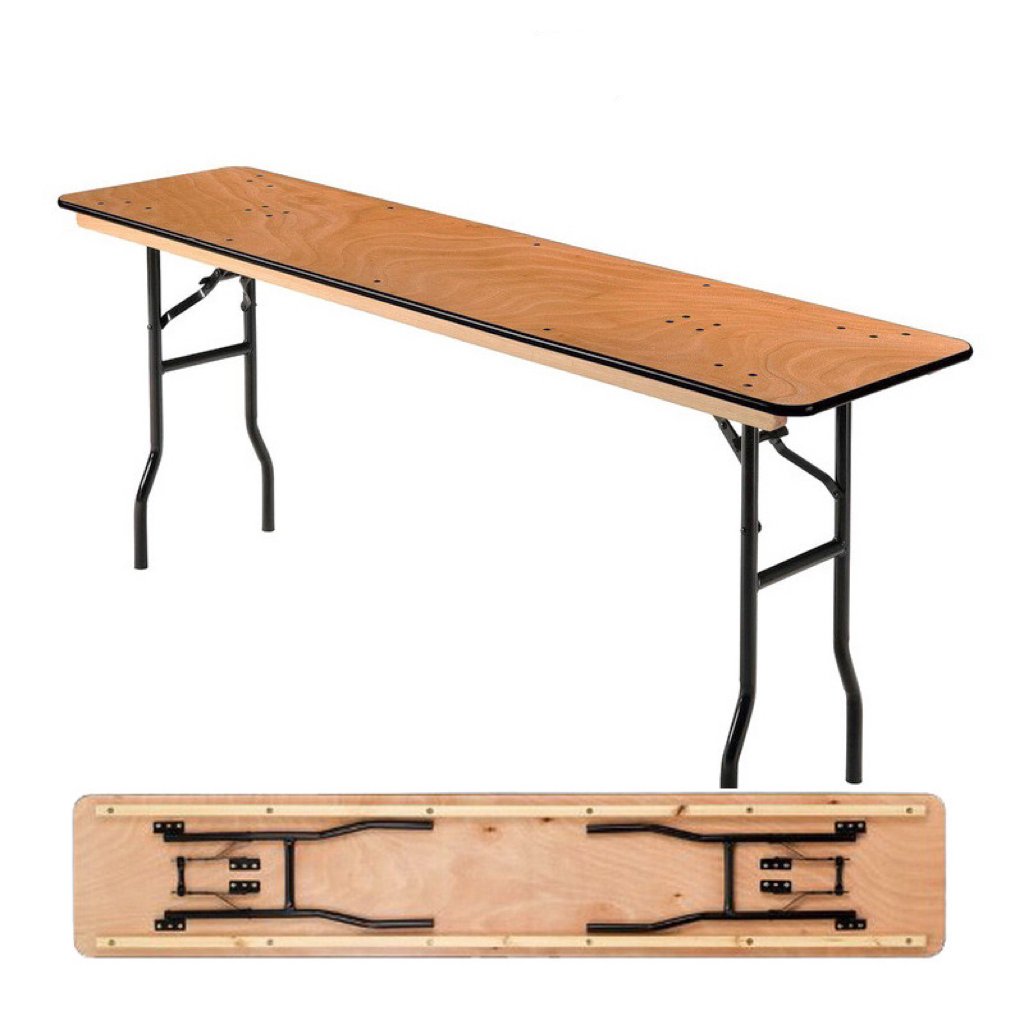 Wholesale Rectangular Wood Foldable Portable Plywood Folding Banquet Event Wedding Tables