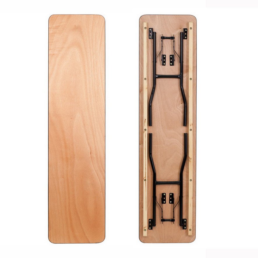 Wholesale Rectangular Wood Foldable Portable Plywood Folding Banquet Event Wedding Tables
