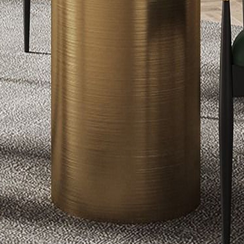 Modern stainless steel Design Villa Dining Table Furniture Rock Plate Top Metal Leg Restaurant Table For Living Room Hotel