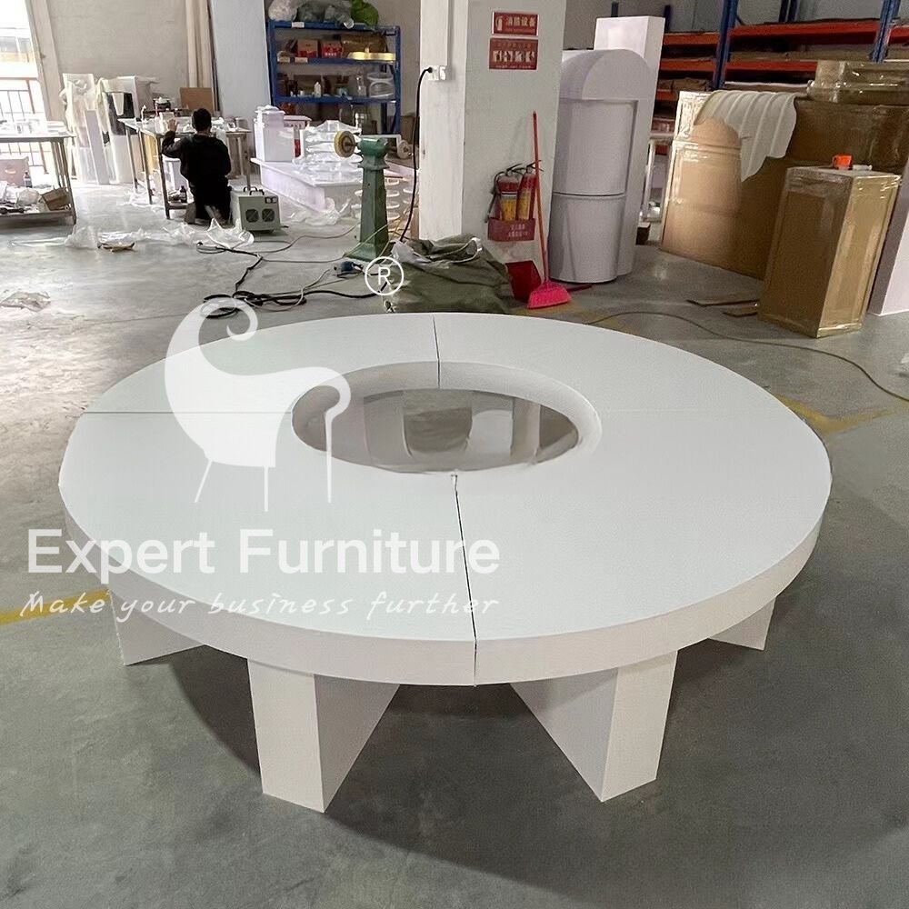 Acrylic PVC Round or S Shape Dining Table for Wedding Party Event