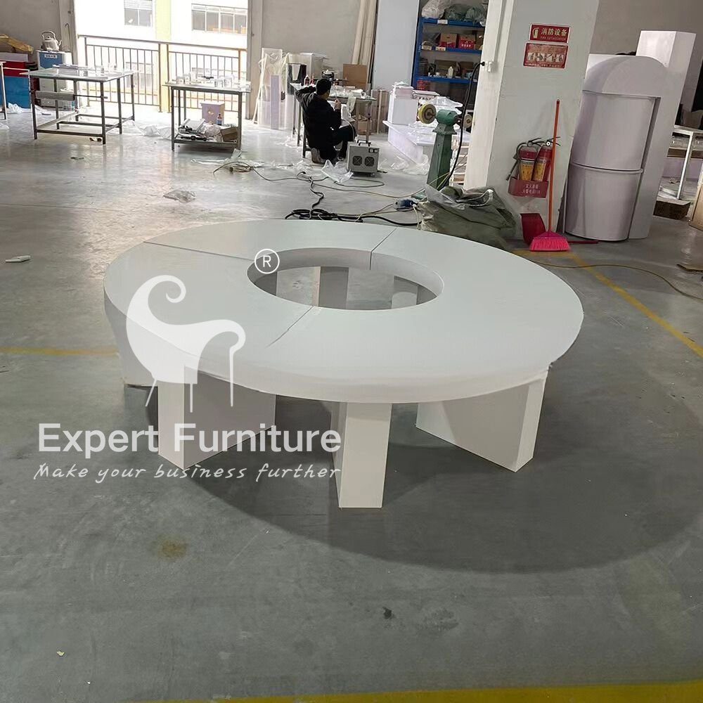Acrylic PVC Round or S Shape Dining Table for Wedding Party Event