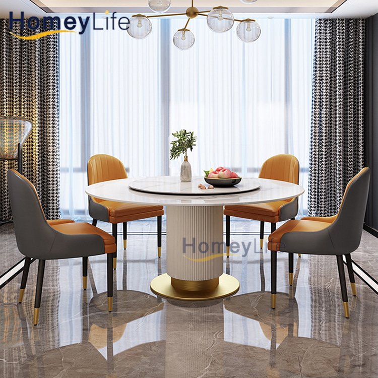 Modern round marble dining room furniture 80*80cm square dining table for sale