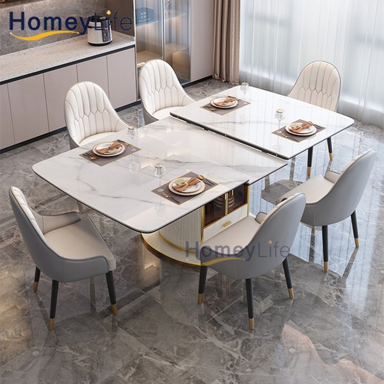 Modern round marble dining room furniture 80*80cm square dining table for sale