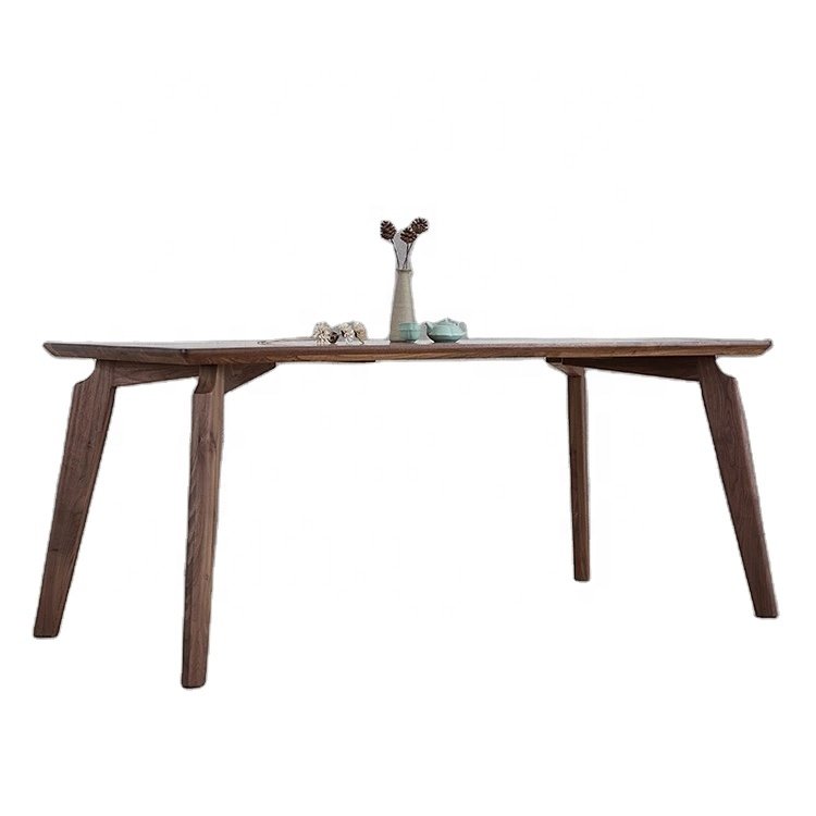 European Modern Simply Dining Room Furniture Wood Dining Table Set Home Furniture Wooden Custom Size Unique Design Solid 1 Piece