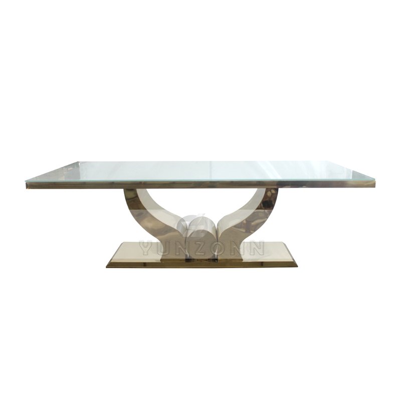 Modern Gold Stainless Steel Wedding Table Furniture for Banquet & Event Spaces Hotel Furniture