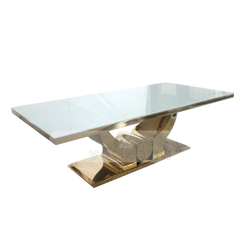 Modern Gold Stainless Steel Wedding Table Furniture for Banquet & Event Spaces Hotel Furniture