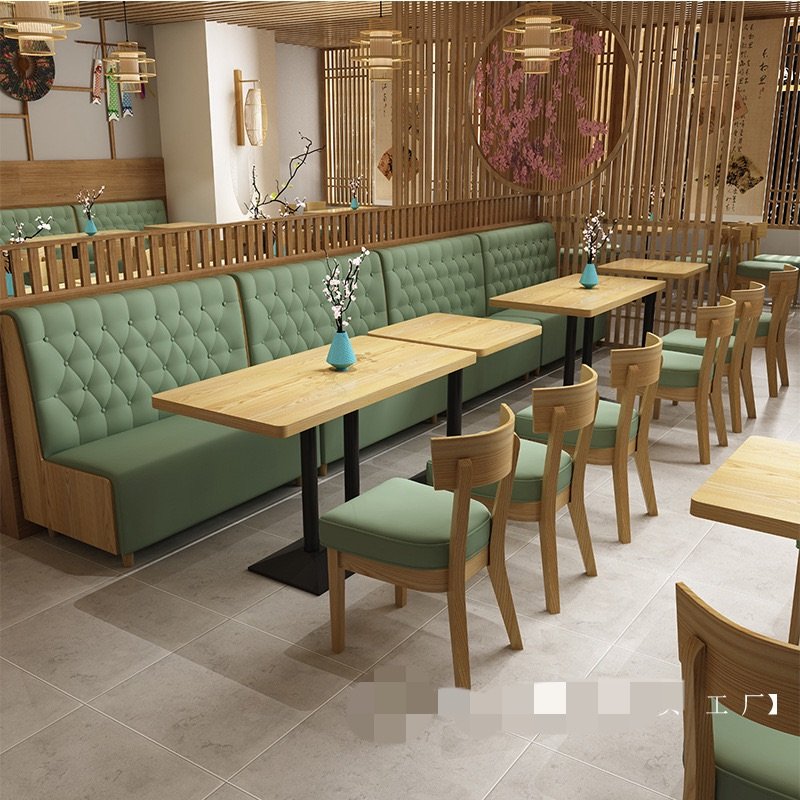 Style New Wood Tables Chairs Comfortable Dining Room Furniture for Home Use Restaurants Cafes Coffee Dessert Shops