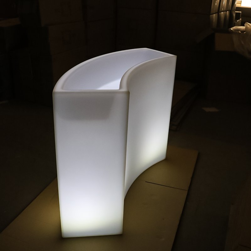 Large Circular Event Rental Bar Cabinets for Weddings & Parties Light-Emitting & Freely Combinable Curved Bar Design