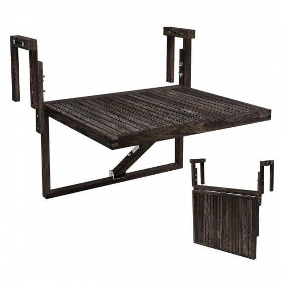 WOODEN FOLDING BALCONY TABLE FOLDABLE RECTANGLE 680x490x405 MM FROM SMARTWOOD