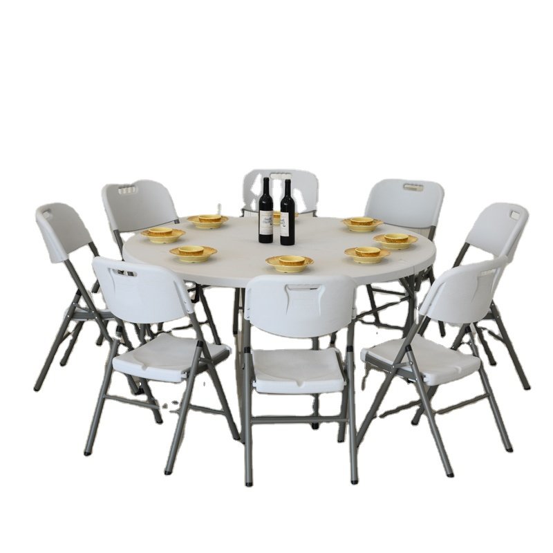 10 Seater Folding Dining Plastic Table And Chair Set For Outdoor