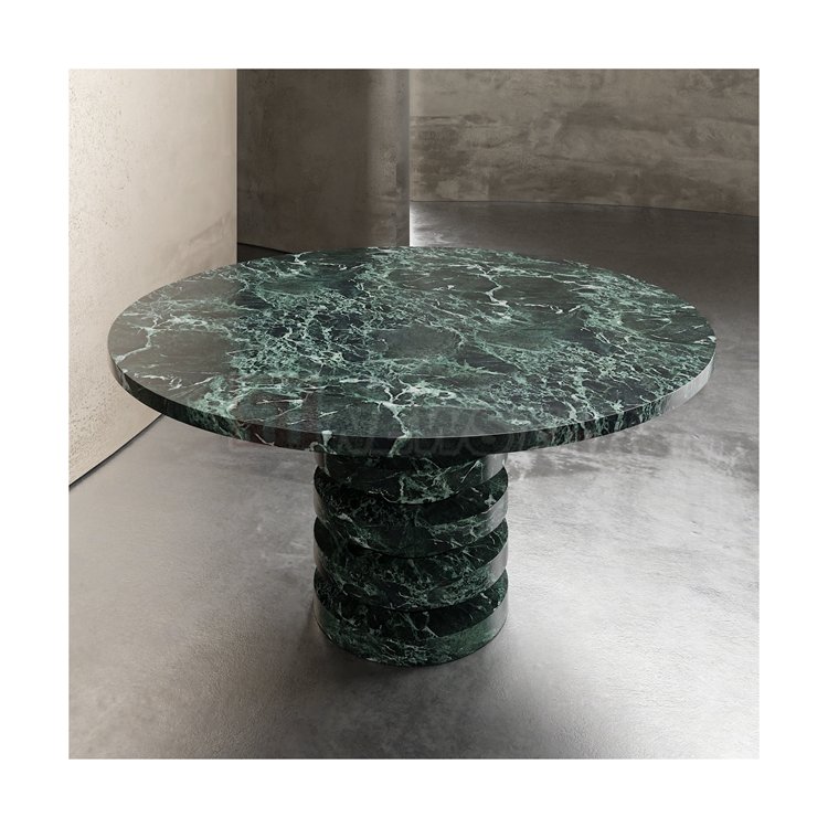 Newstar Dining room furniture marble dinning table marble pedestal base modern white stone dinning table